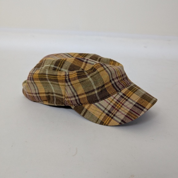 Y2K Plaid News Boy Cap Puma Baker Paper Boy Pendleton Cabby Pageboy Brim - Picture 4 of 8